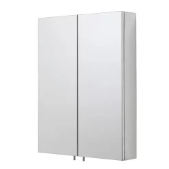 Croydex Anton Double Door Stainless Steel Mirrored Bathroom Cabinet -Vanity Unit Bathroom Suites wc756105ai1