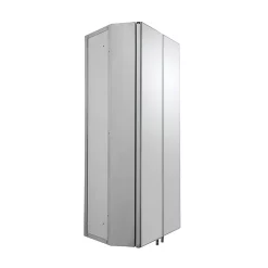 Croydex Avisio Double Door Stainless Steel Corner Mirror Cabinet