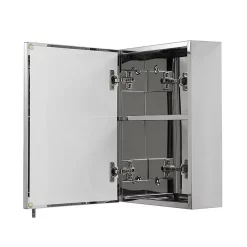 Croydex Avon Single Door Stainless Steel Mirror Cabinet -Vanity Unit Bathroom Suites wc856005 d1