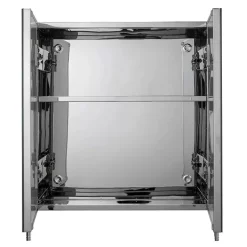 Croydex Avon Double Door Stainless Steel Mirror Cabinet