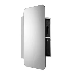 Croydex Medway Round Edges Mirror Cabinet With FlexiFix -Vanity Unit Bathroom Suites wc871505 d2