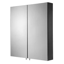 Croydex Dawley Matt Black 600mm Double Door Mirror Cabinet -Vanity Unit Bathroom Suites wc930221 d4