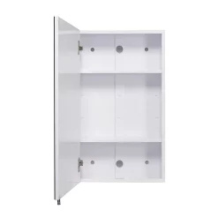 Croydex Finchley Stainless Steel Single Door Mirror Cabinet With FlexiFix -Vanity Unit Bathroom Suites wc940005 d1