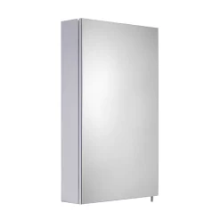 Croydex Finchley Stainless Steel Single Door Mirror Cabinet With FlexiFix -Vanity Unit Bathroom Suites wc940005 d3