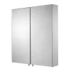 Croydex Finchley Stainless Steel Double Door Mirror Cabinet With FlexiFix 2 Croydex Finchley Stainless Steel Double Door Mirror Cabinet With FlexiFix -Vanity Unit Bathroom Suites wc940205 d4