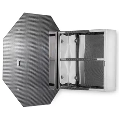 Croydex Favo Octagonal Mirrored Door Cabinet With Bevelled Edging -Vanity Unit Bathroom Suites wc970005 d2