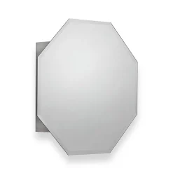 Croydex Favo Octagonal Mirrored Door Cabinet With Bevelled Edging
